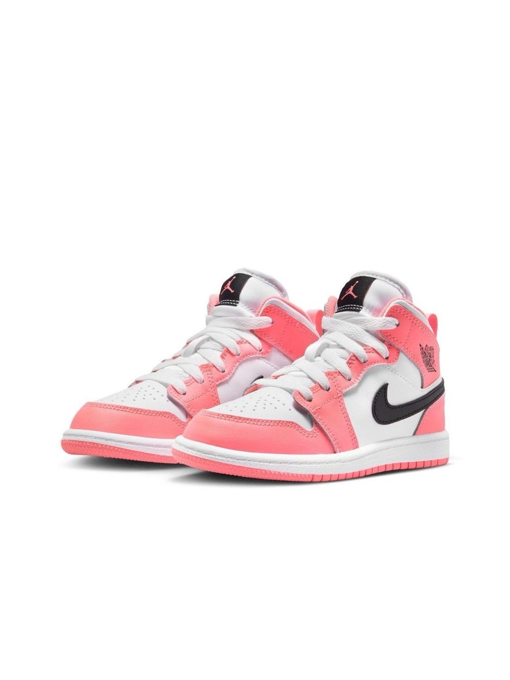 New Authentic Air Jordan Retro 1 Girls Preschool Shoes Size 1 Pink Black White